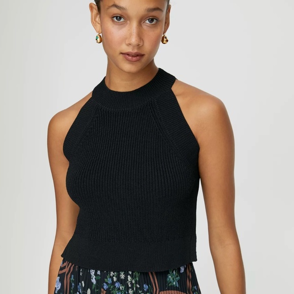 2XS - Dark Green - Wilfred - Crevier Knit Top (2 pieces: GREEN or GREY) - Picture 1 of 11